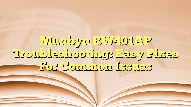 Munbyn RW401AP Troubleshooting: Easy Fixes For Common Issues