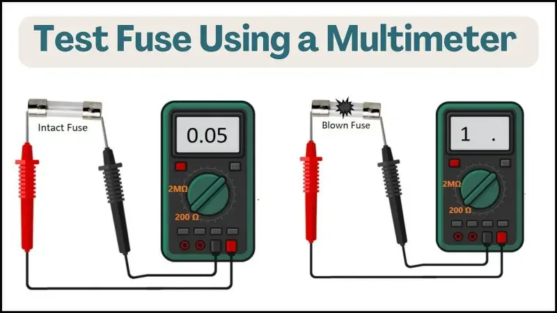 12V DC multimeter testing