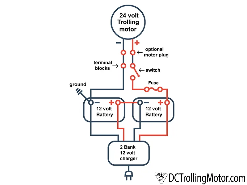 24V trolling motor system