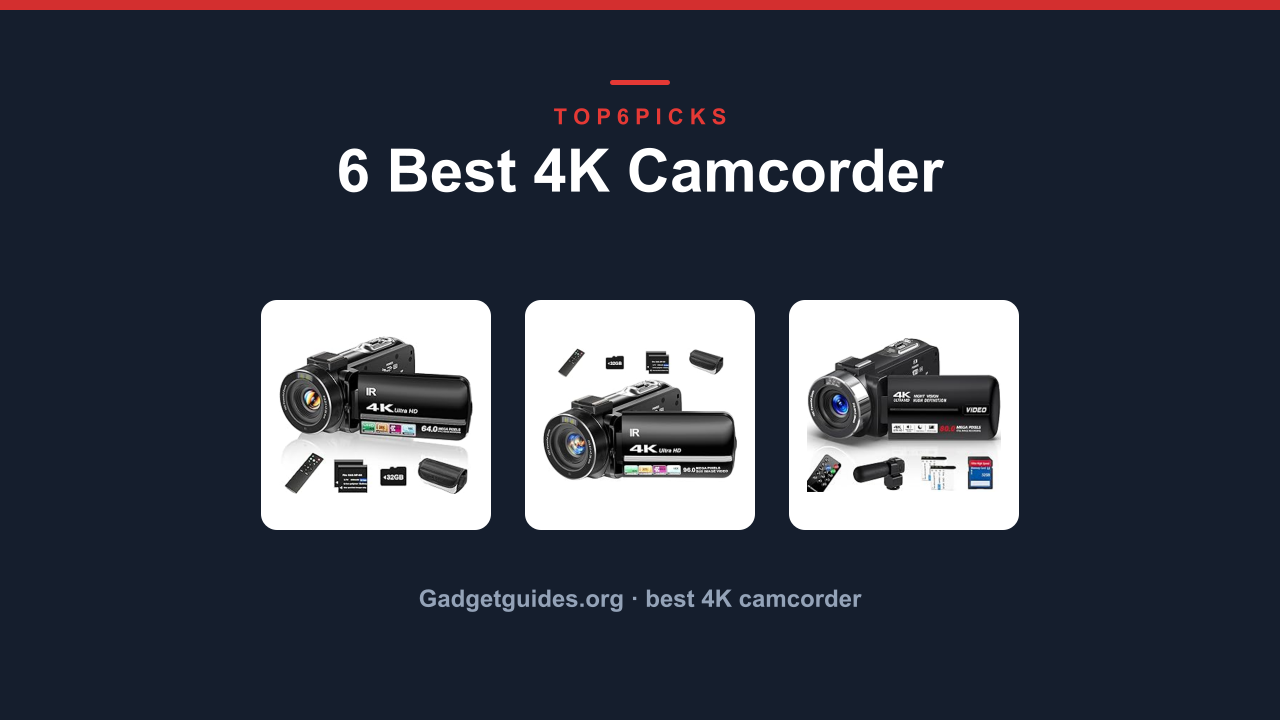 6 Best 4K Camcorder