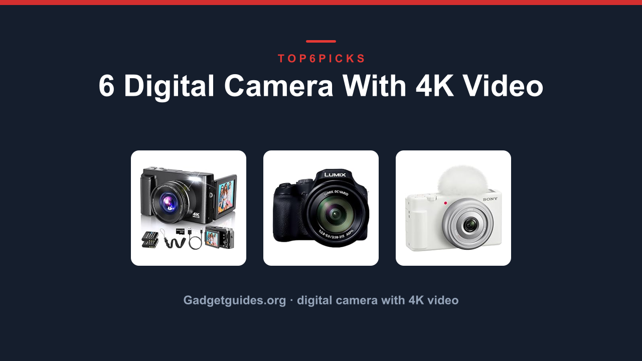 6 Digital Camera With 4K Video