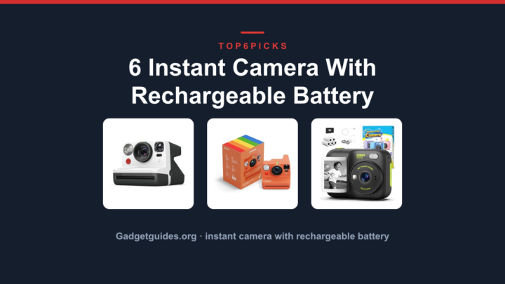 6 Instant Camera With Rechargeable Battery