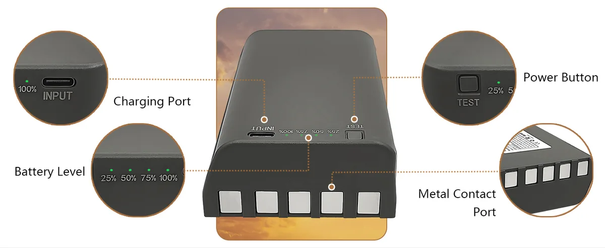 6V external battery pack