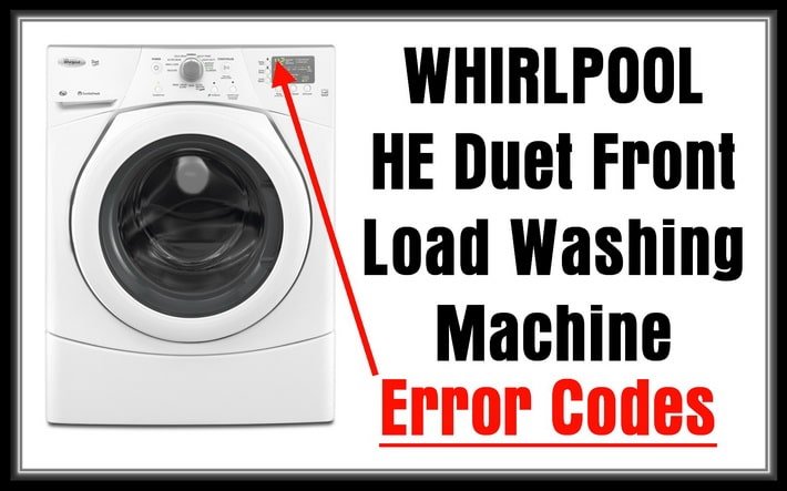 Whirlpool Front Load Washer Troubleshooting