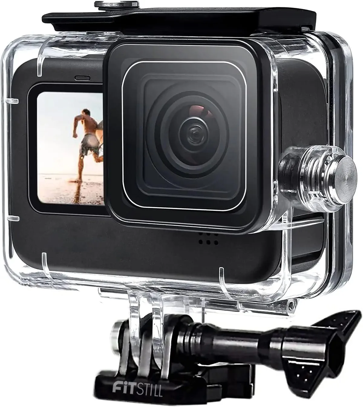 action camera removed from housing