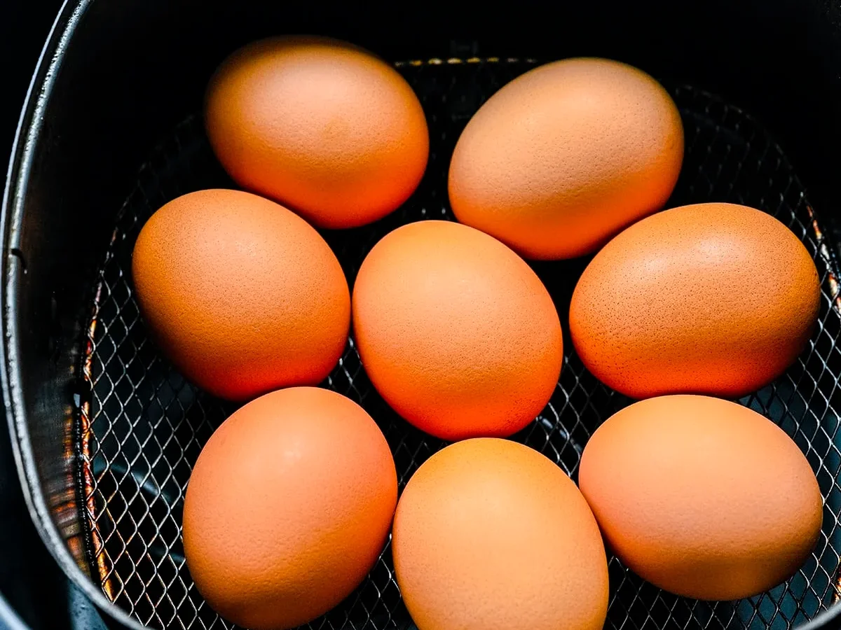 Air fryer hard-boiled eggs