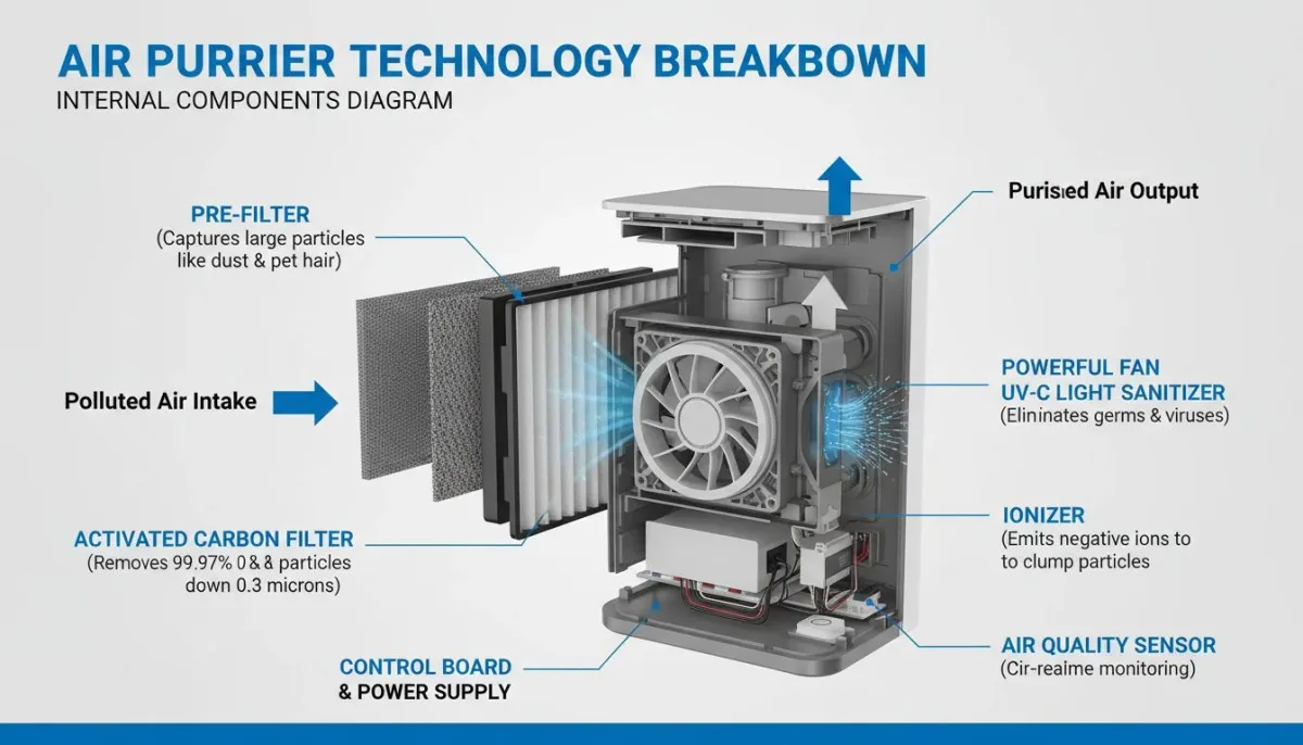 air purifier airflow diagram