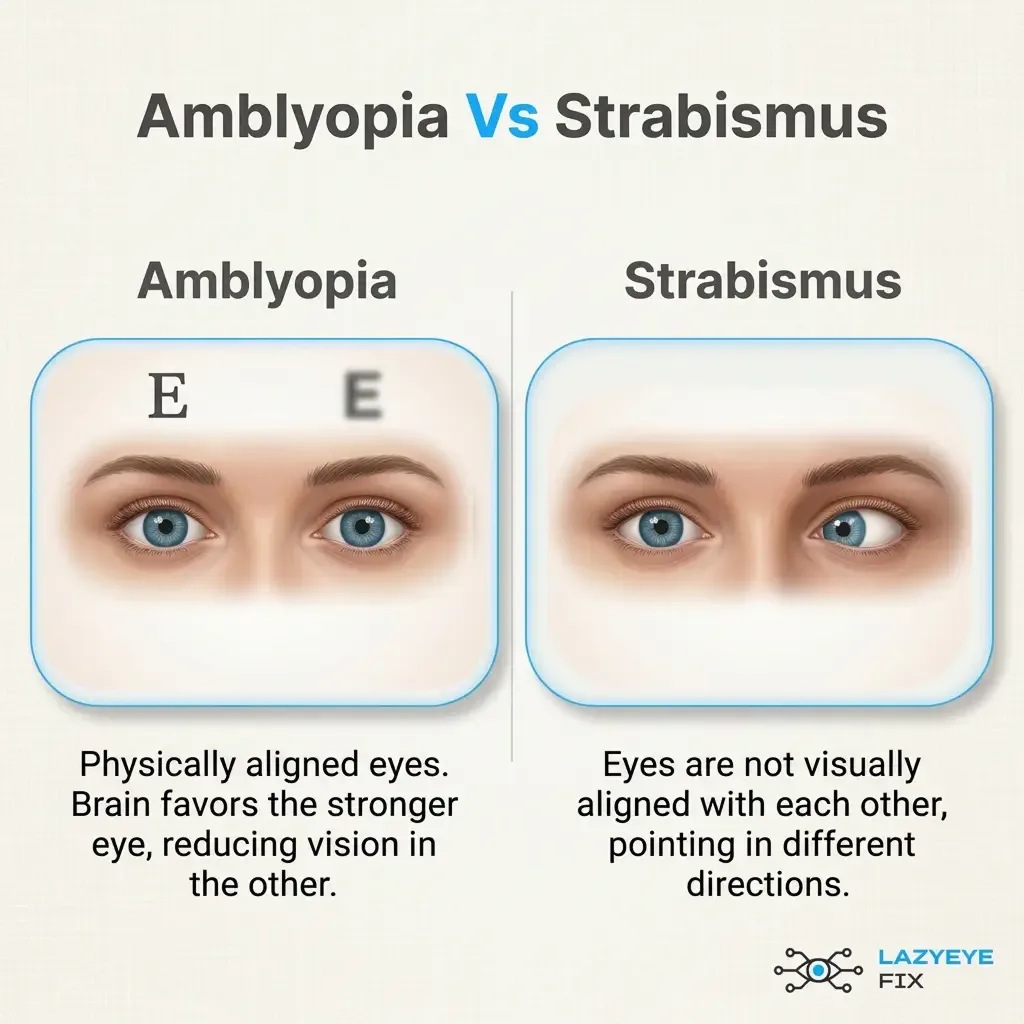 Amblyopia vs Strabismus