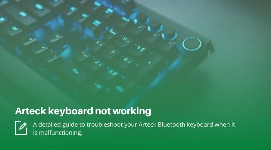 Arteck keyboard reset button