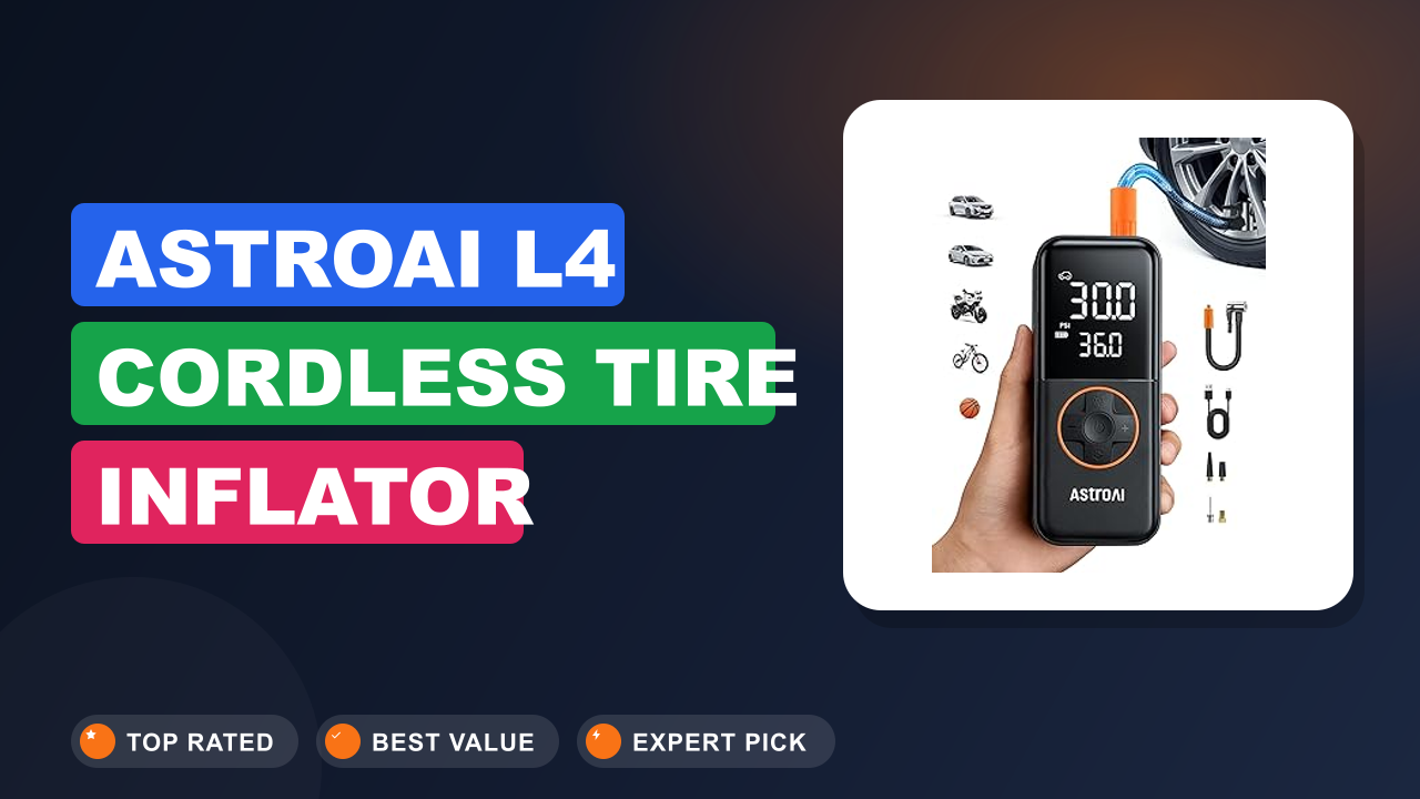 AstroAI L4 Cordless Tire Inflator Portable Review