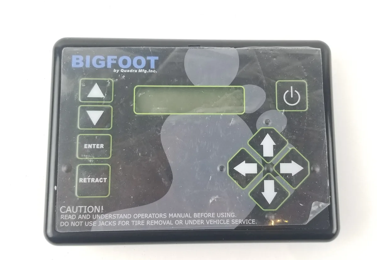 Bigfoot control panel error code
