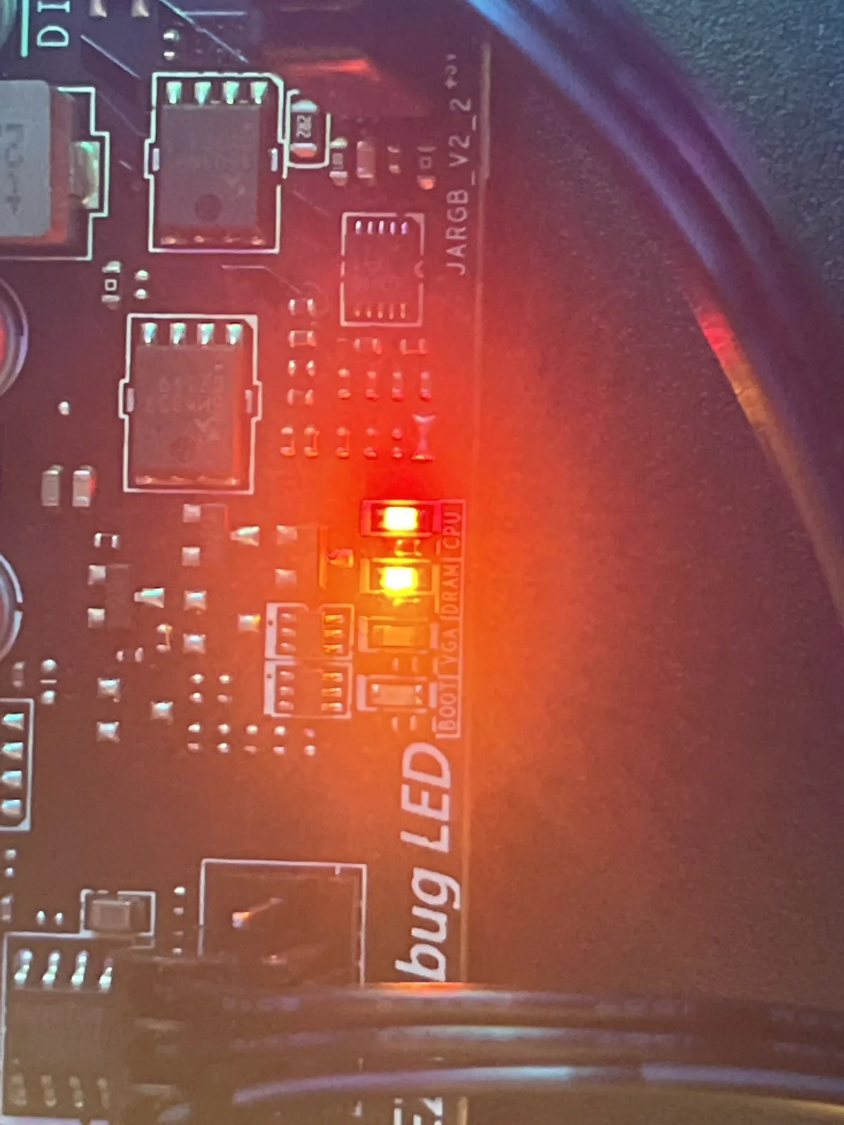 blinking orange light