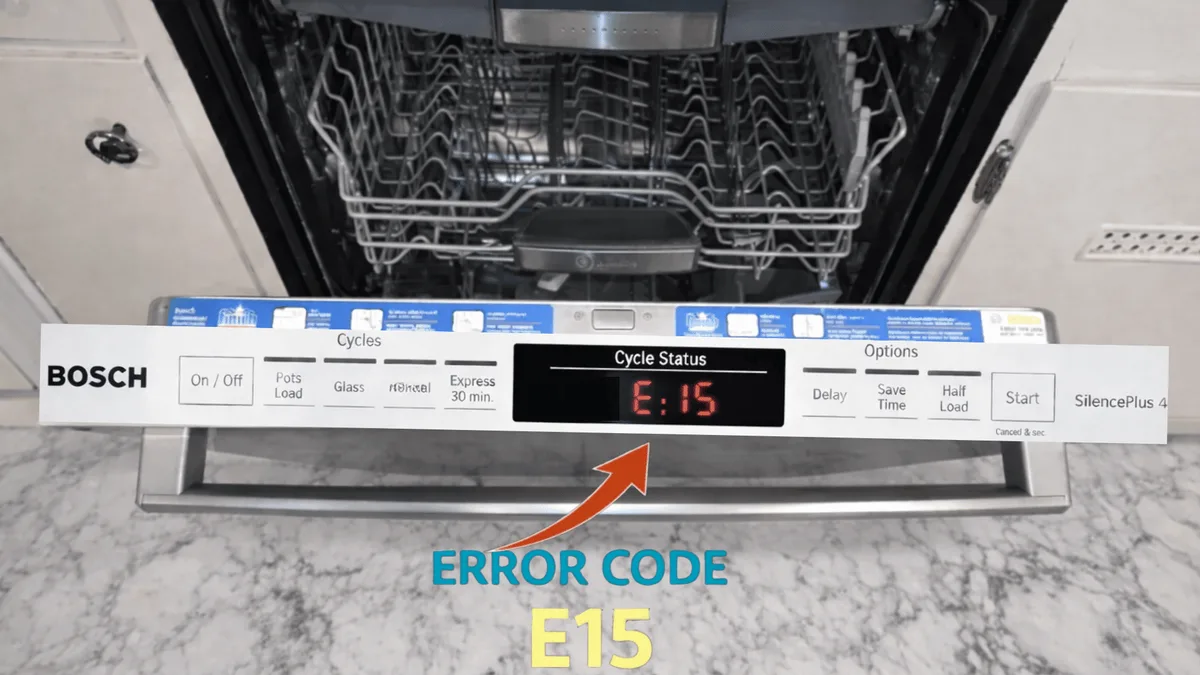 Bosch dishwasher error code E15