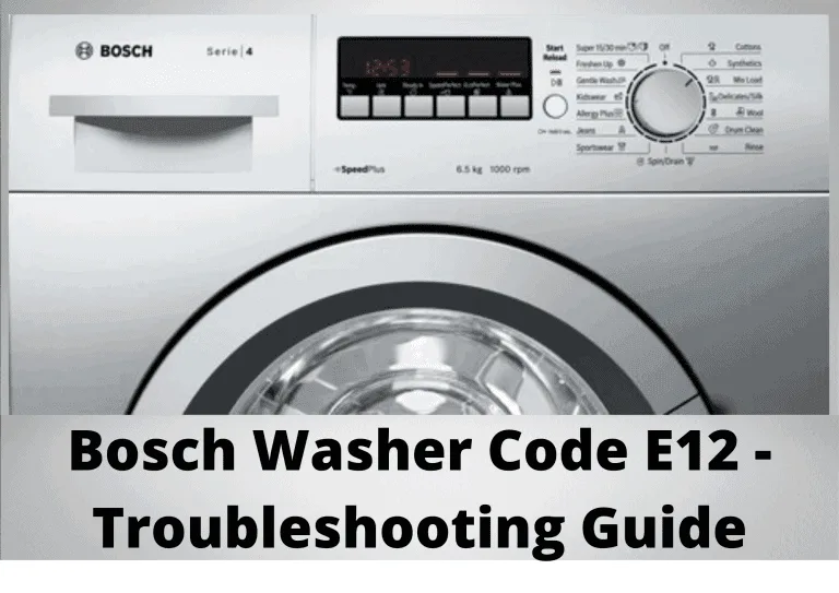 Bosch Washer Code E02