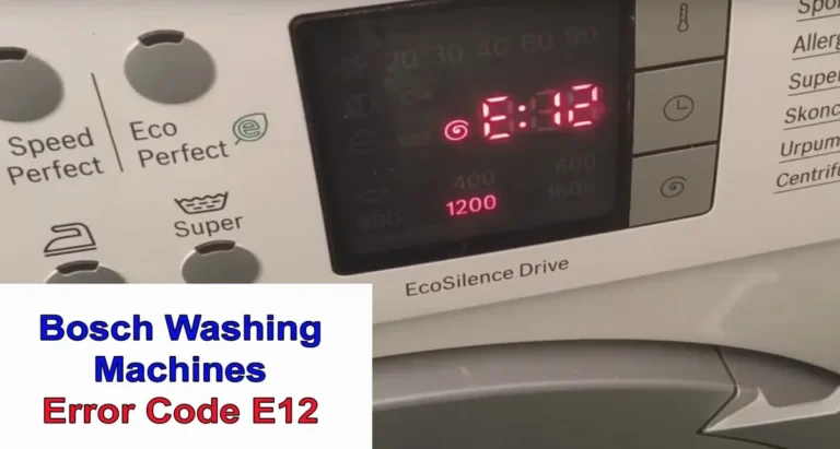 Bosch Washer Code E12