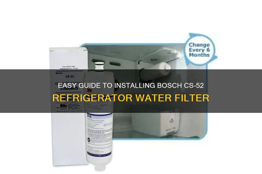 Bosch water filter location