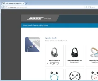 Bose Updater software interface
