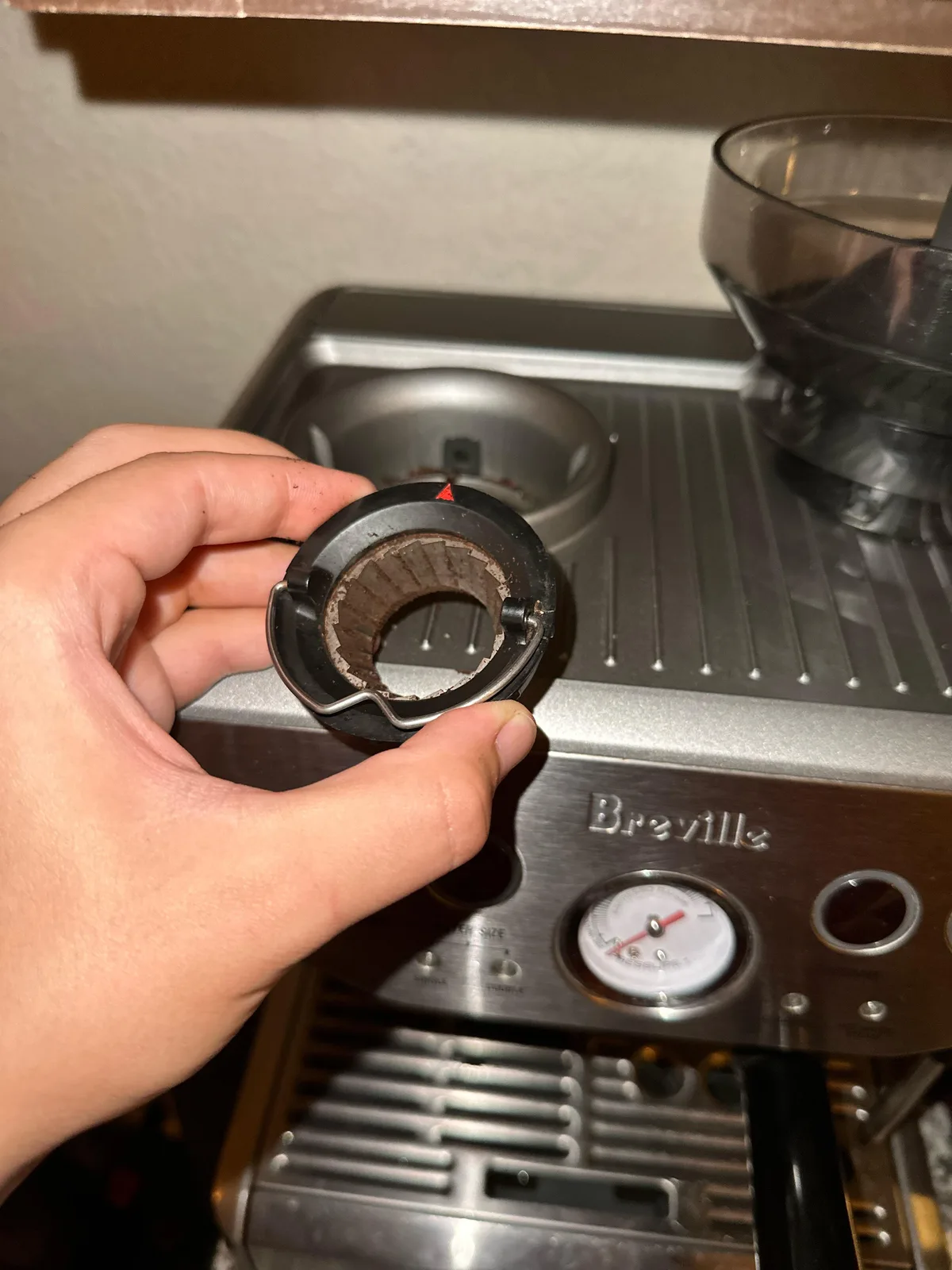 Breville Barista Express inner burr adjustment