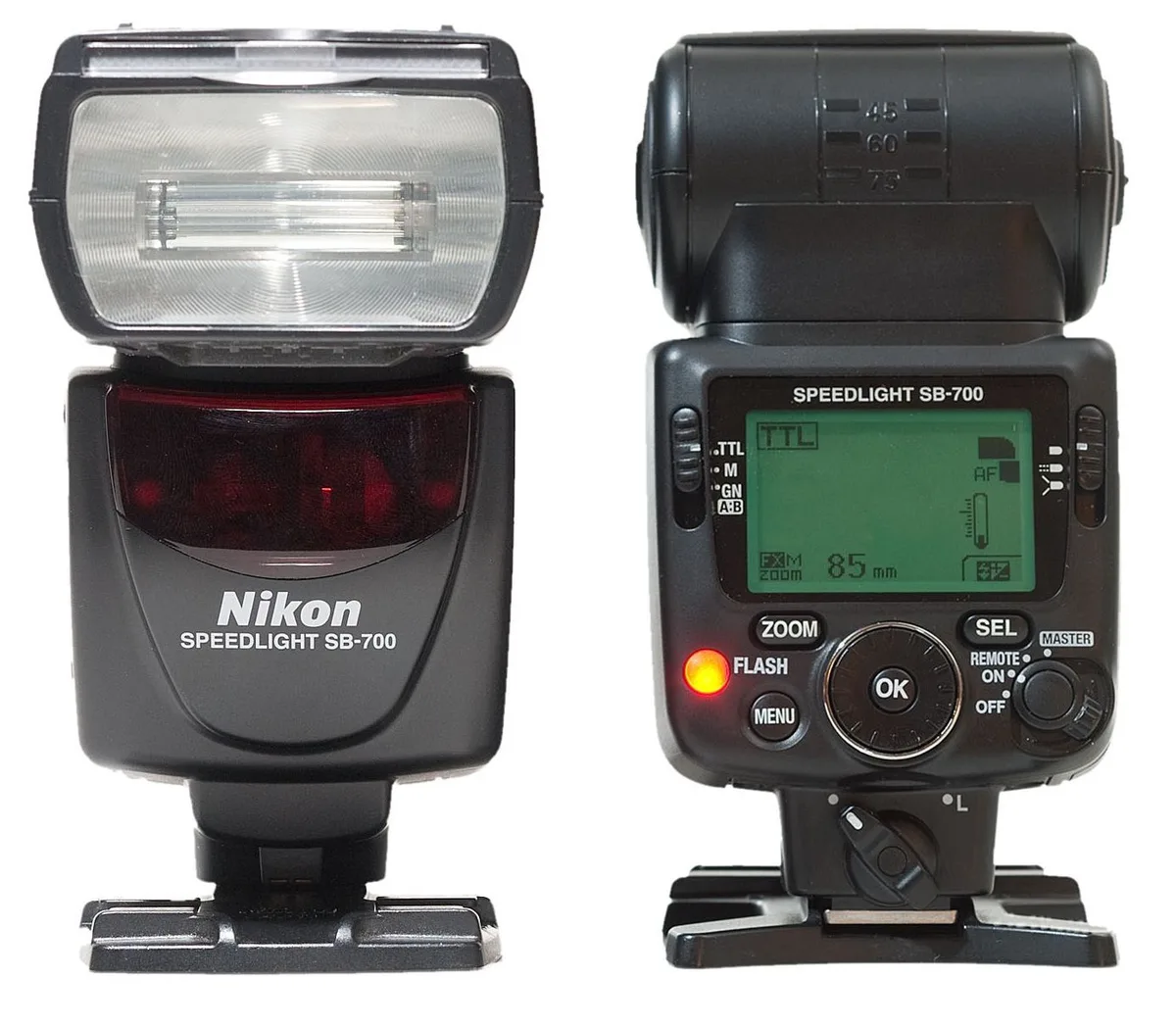 Built-in vs external flash