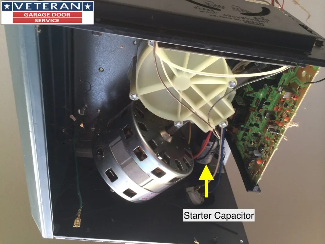 bulging capacitors garage door board