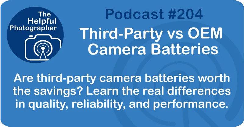 Camera battery (OEM vs. third-party)
