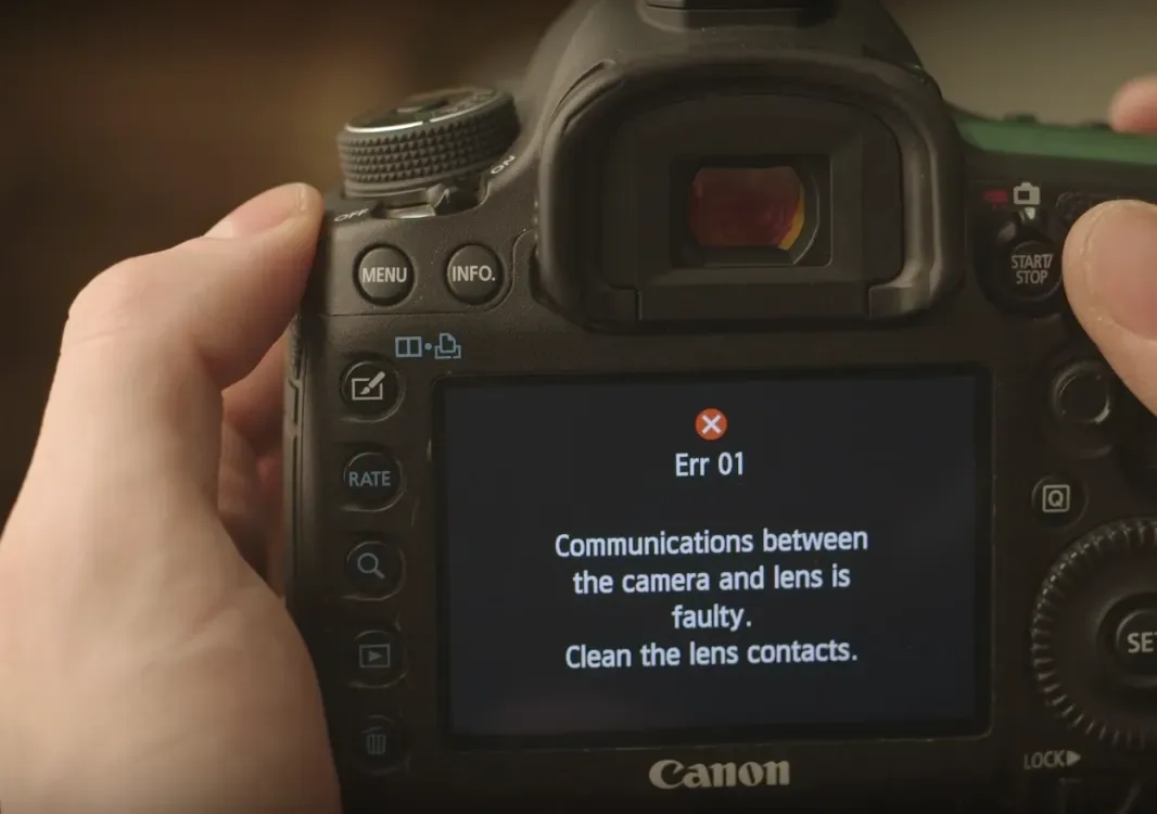 camera error codes and causes