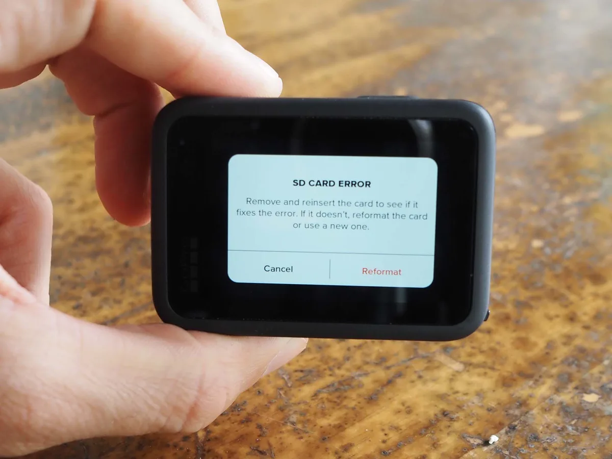 camera error screen