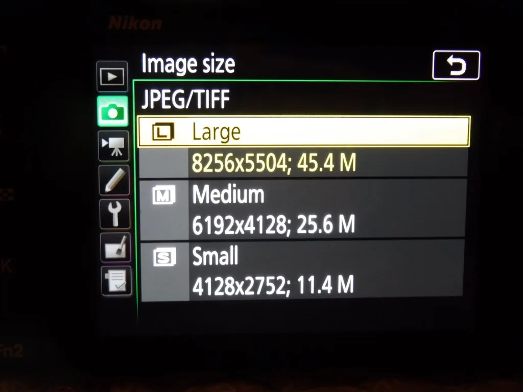 camera model-specific menus