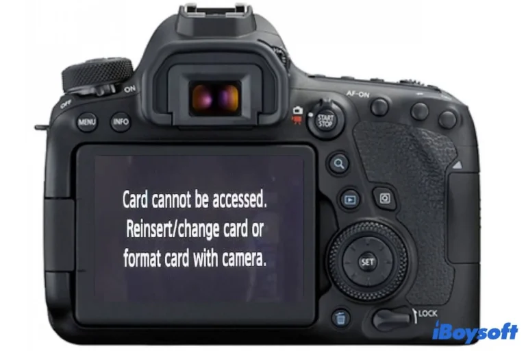 Canon EOS R5 card error