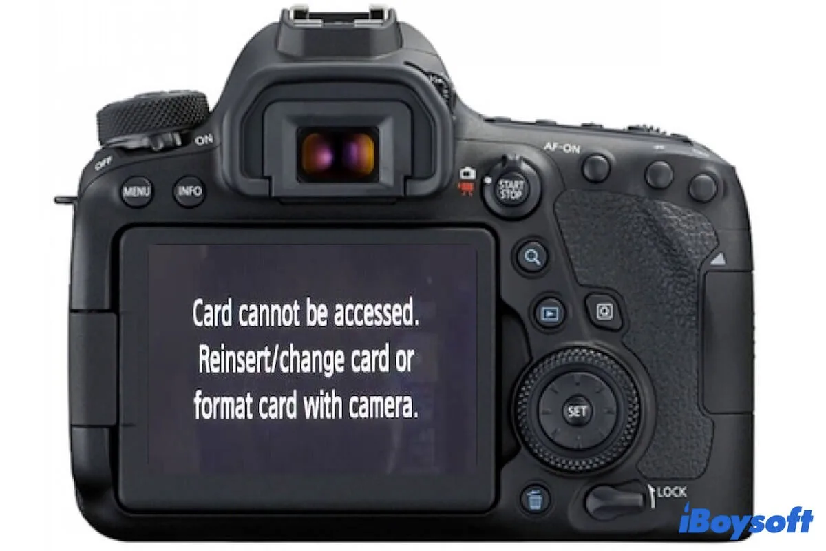 Canon EOS R5 card error