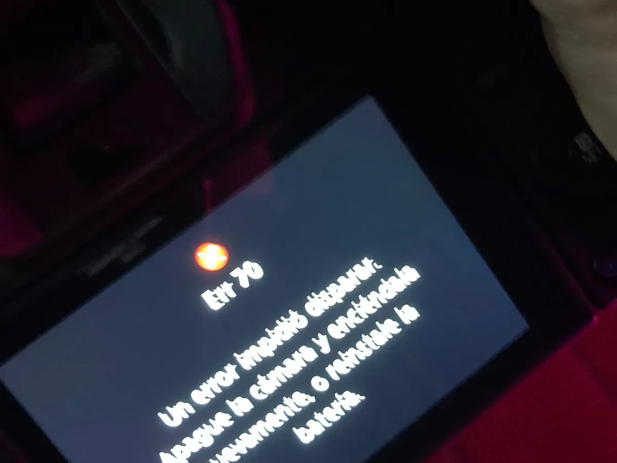 Canon EOS R5 error message
