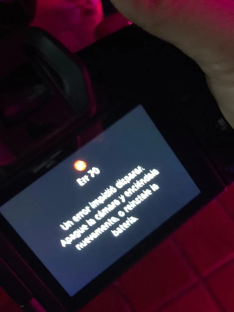 Canon EOS R5 error message