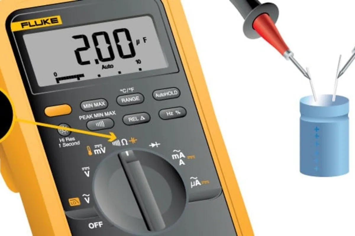 Capacitor testing multimeter