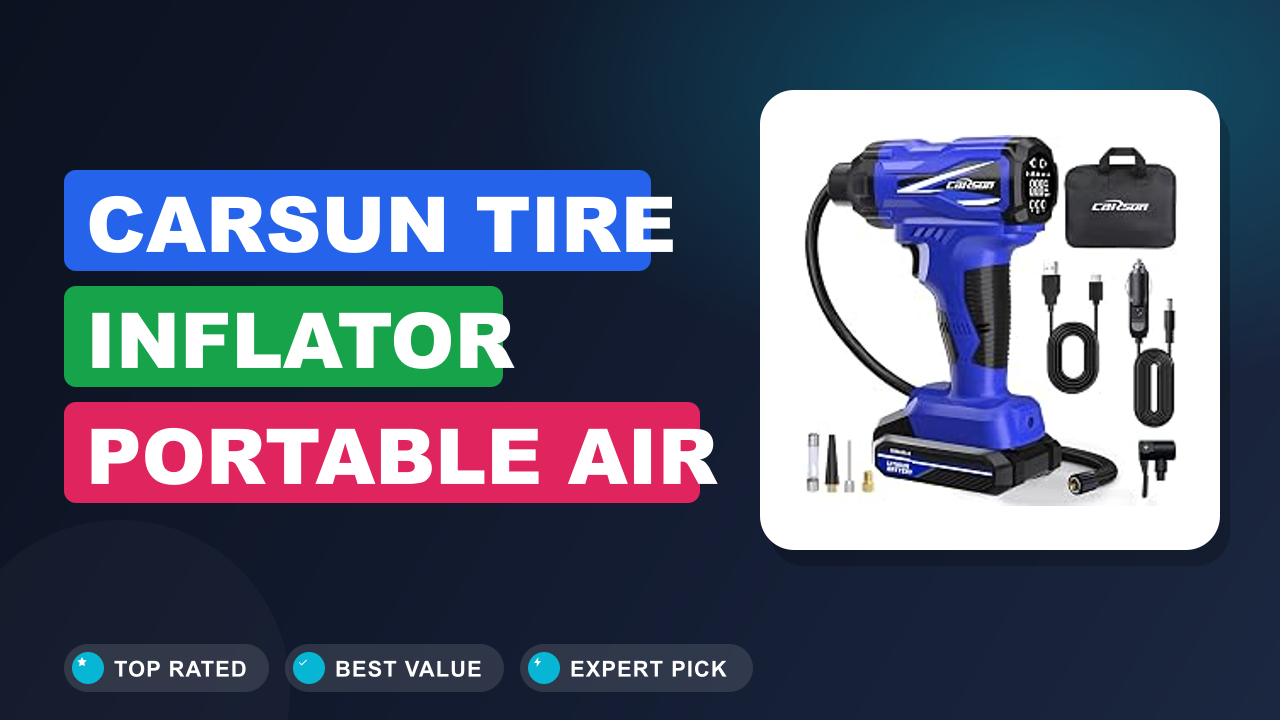 CARSUN Tire Inflator Portable Air Compressor Review