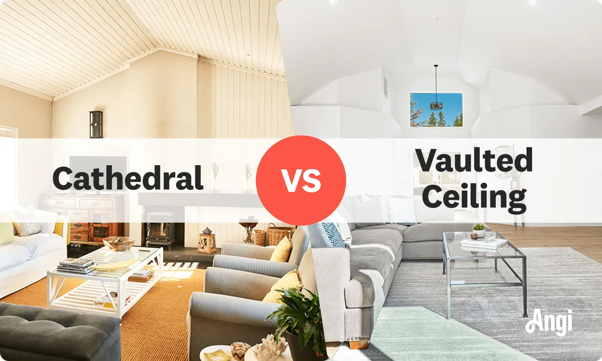 cathedral vs vaulted ceiling diagram
