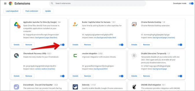 Chrome extension management