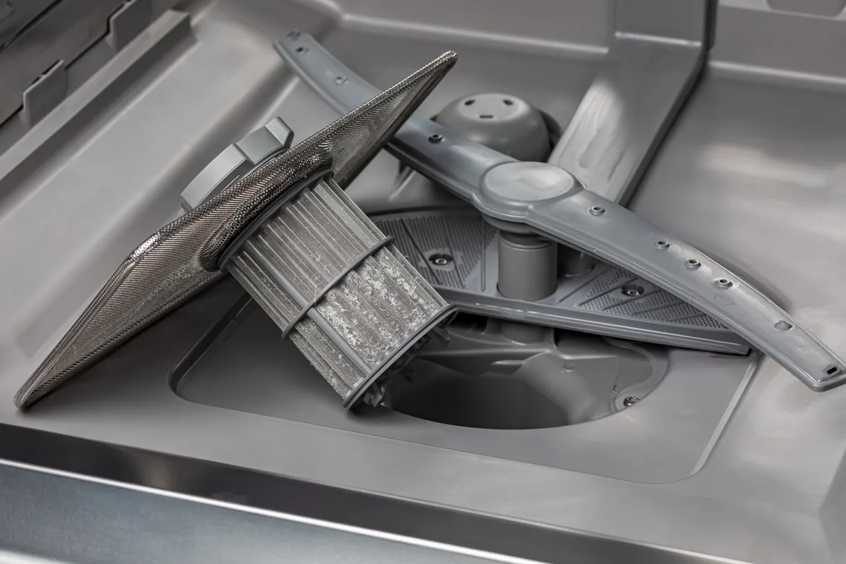 clogged dishwasher filter