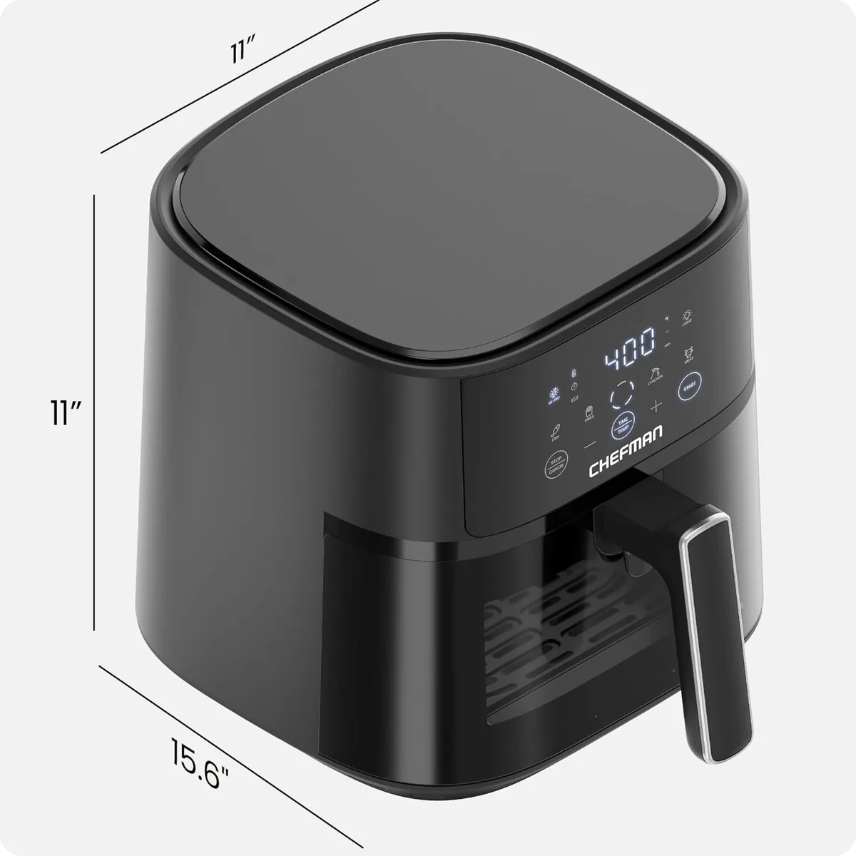 Compact air fryer dimensions measurement