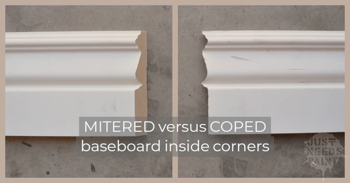 coped joint vs mitered joint