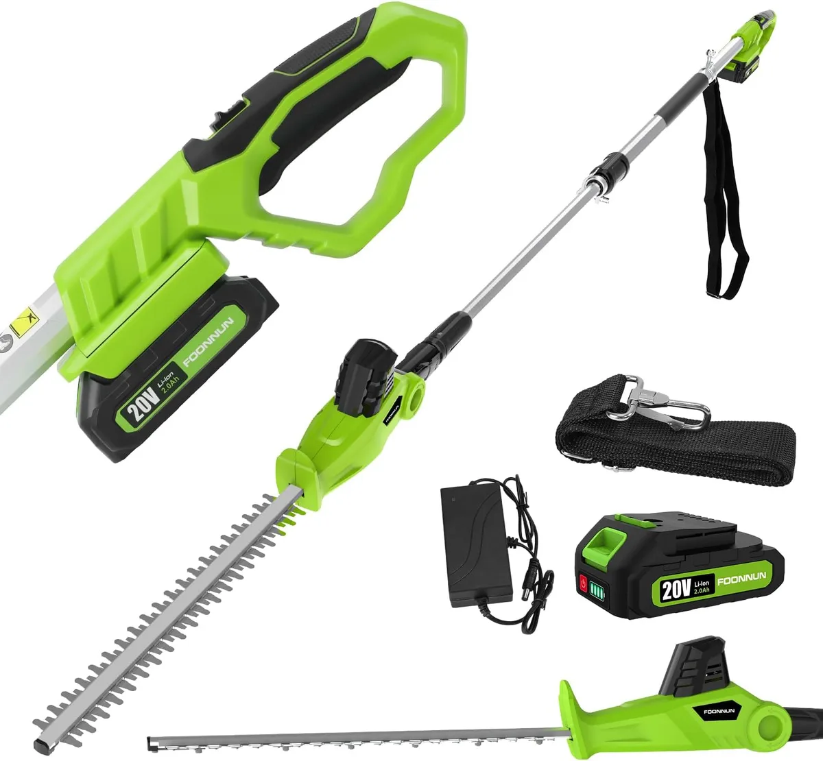 Cordless battery-powered hedge trimmers