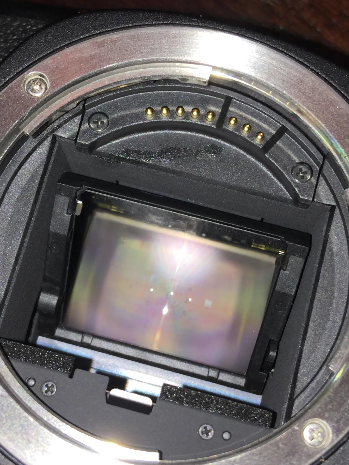 corroded lens contacts