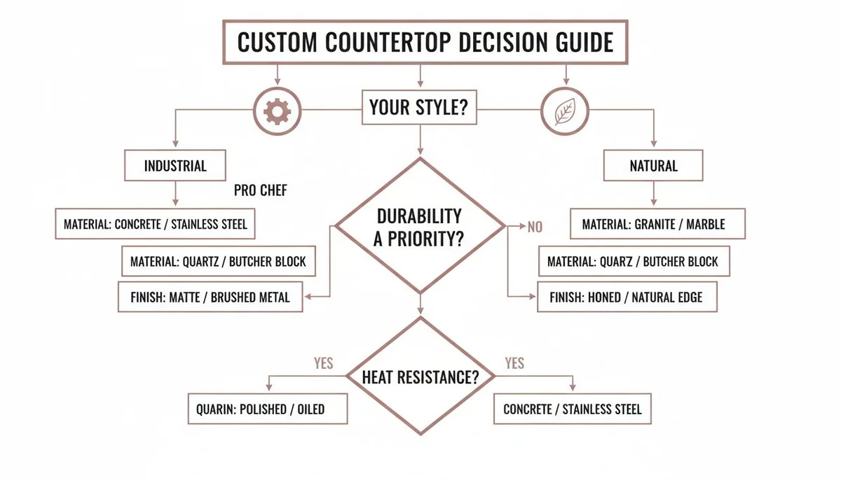 Decision guide for countertop methods