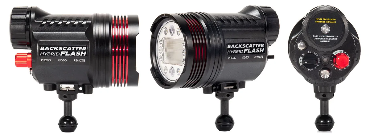 Dedicated underwater strobe (external flash)