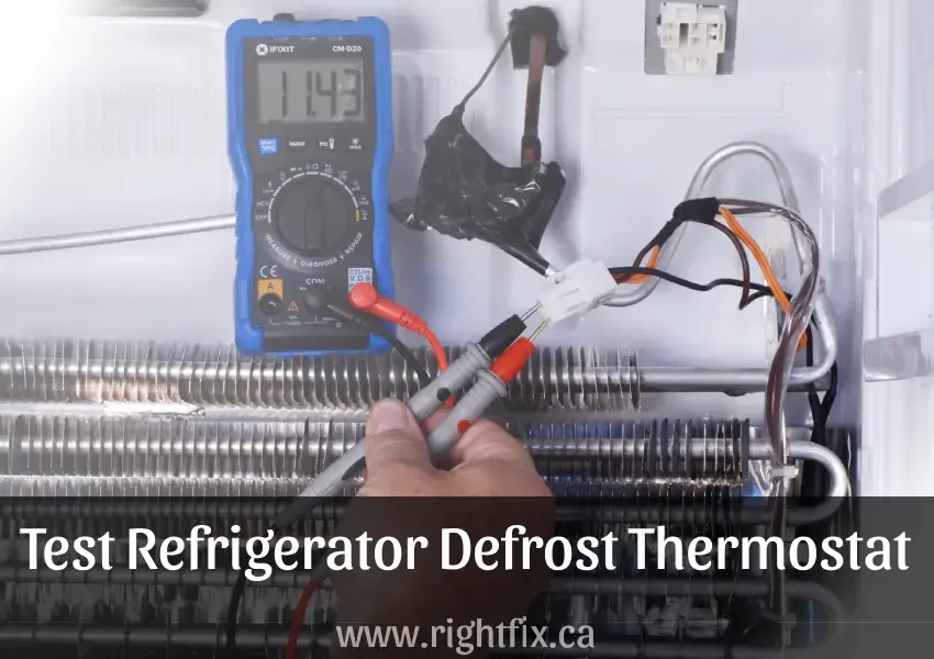 defrost thermistor multimeter test