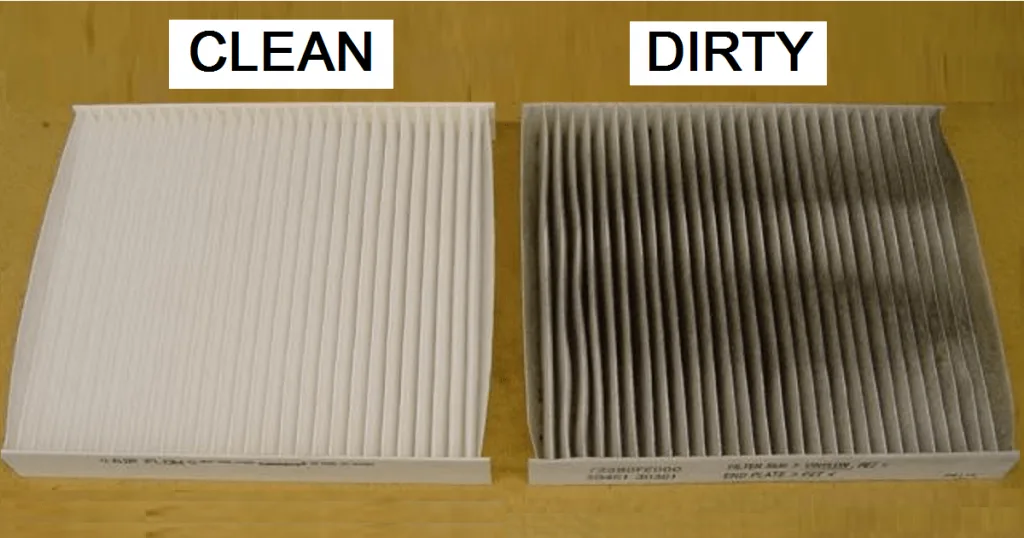dirty HEPA filter