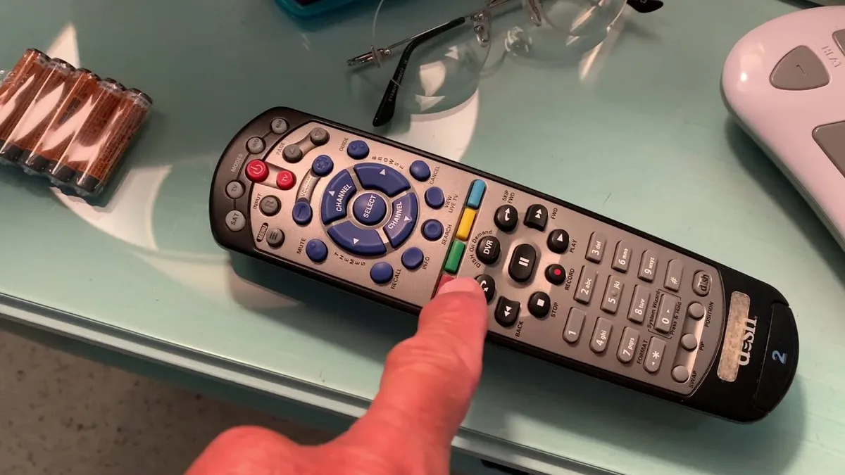 Dish remote battery compartment reset