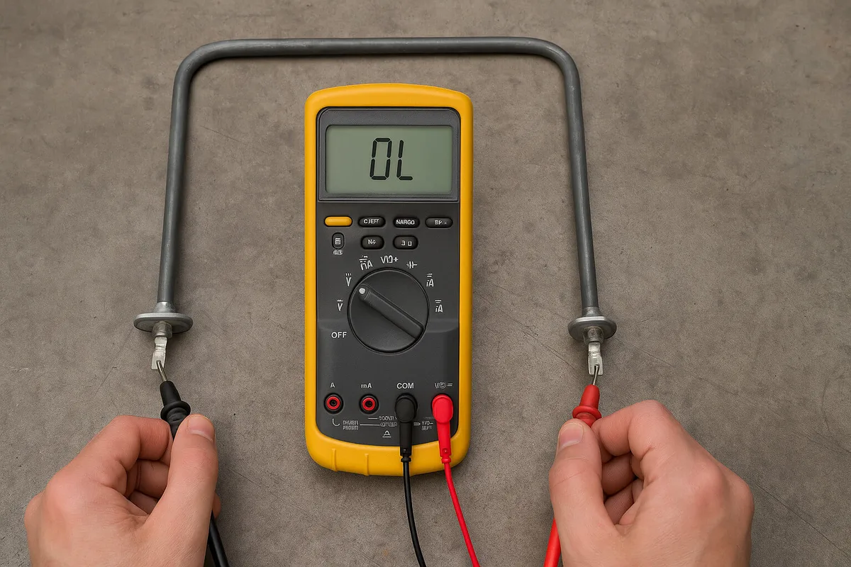 dispenser heater continuity test