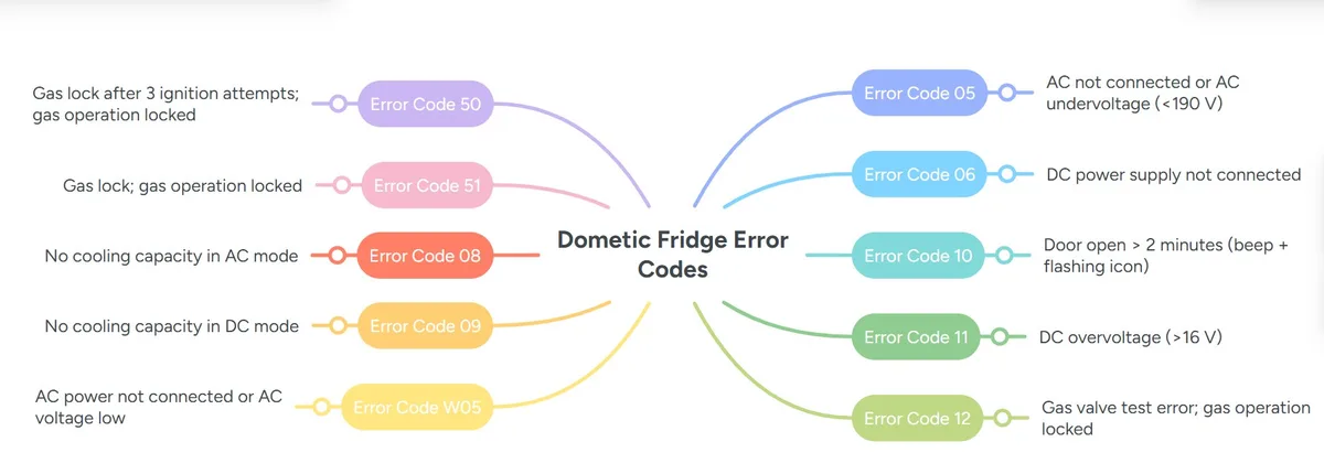 Dometic fridge diagnostic flowchart
