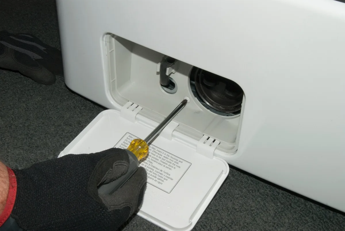 drain pump filter access panel