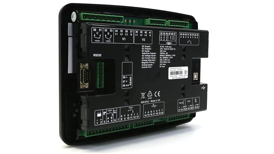 DSE 7310 MkII back panel wiring terminals